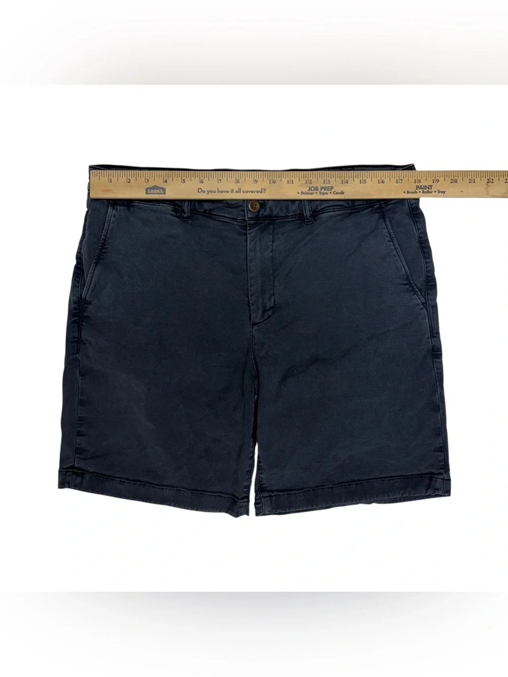 Faherty Shorts Mens 35 Blue Nights Coastline Chino Stretch Terry Casual Khaki 8”